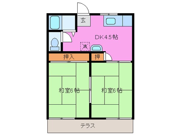 久居駅 徒歩19分 2階の物件間取画像